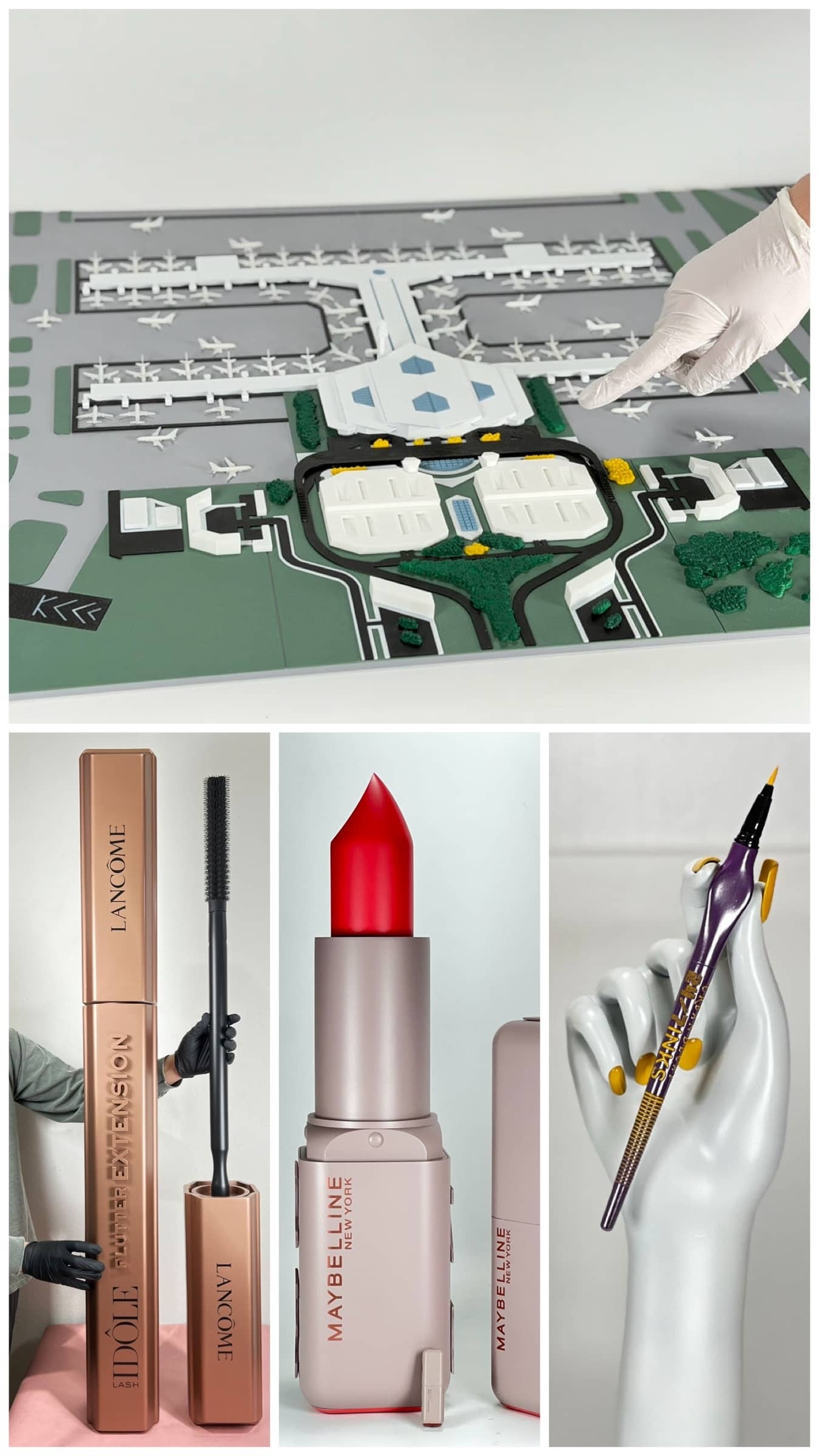 Custom trade show display fabrication in Los Angeles. Oversized product replicas, dimensional logos, booth props, chrome plating, gold plating, and Pantone-matched finishing for Fortune 500 exhibitors and marketing agencies.